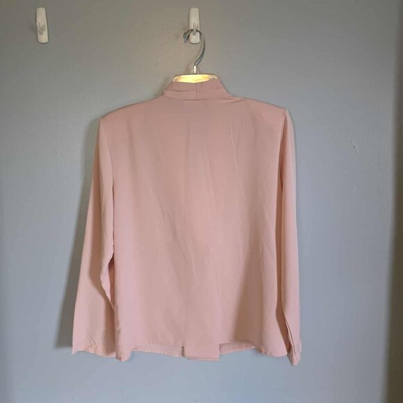 EUC Vintage Impressions Blouse - double breasted closure and draped neckline - Picture 3 of 6